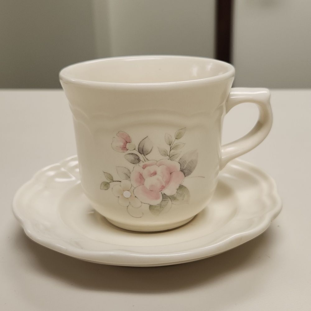 Pfaltzgraff Tea Rose Cup and Saucer VINTAGE